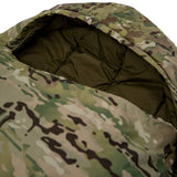 unzipped head of carinthia tropen multicam sleeping bag