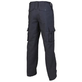 rear of navy blue us army combat trousers