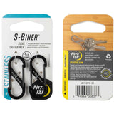 nite ize s biner stainless steel black size 1 twin pack 5lb