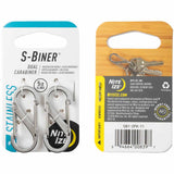 nite ize s biner stainless steel silver size 1 twin pack 5lb