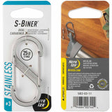 nite ize s biner stainless steel silver size 3 25lb