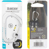 niteize slidelock carabiner stainless steel silver no4 75lb 34kg