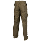 rear of olive us army combat trousers