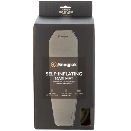 packaging of snugpak maxi camping mat olive green