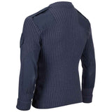 RAF blue wool jumper elbow patches