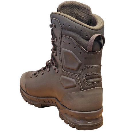 rear angle of brown mk2 gtx lowa combat boots