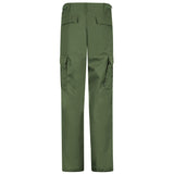 rear of mil-tec olive green bdu combat pants