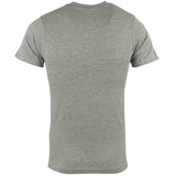 rear of ash grey military style plain tshirt