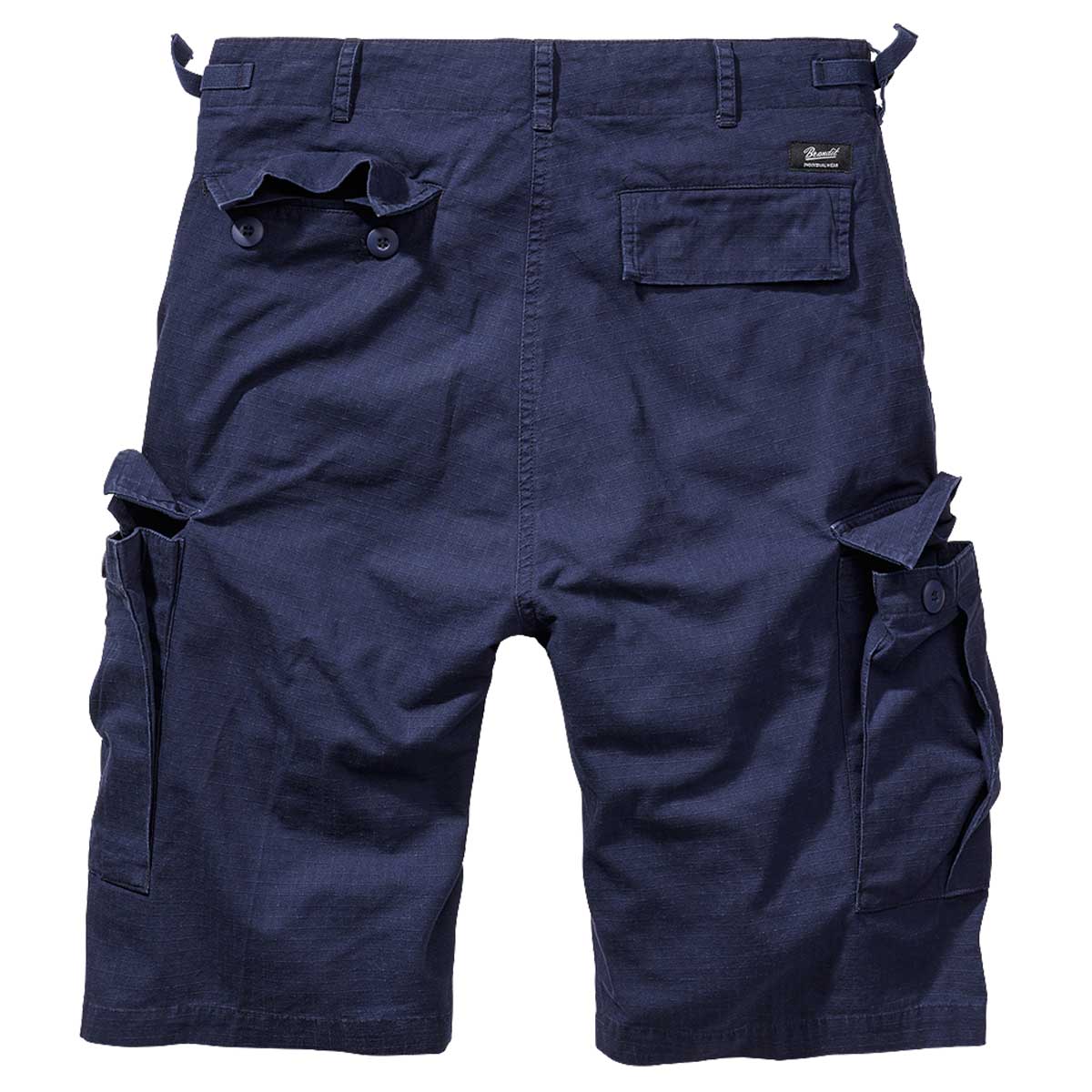 rear of brandit bdu ripstop shorts navy