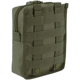 rear of brandit molle pouch cross olive green