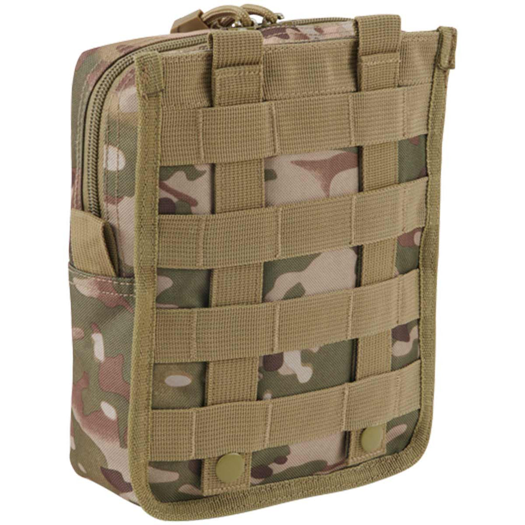 Borsa Porta Pronto Soccorso Brandit Molle Large - Tessuto Militare 600DEN, Con Attacchi PALS E Tasche Interne - Camo Tattico