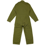 rear of green british army coveralls