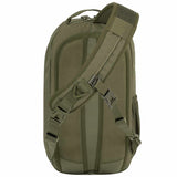 rear of highlander scorpion gearslinger 12l olive green backpack