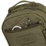 rear of highlander scorpion gearslinger 12l olive green backpack