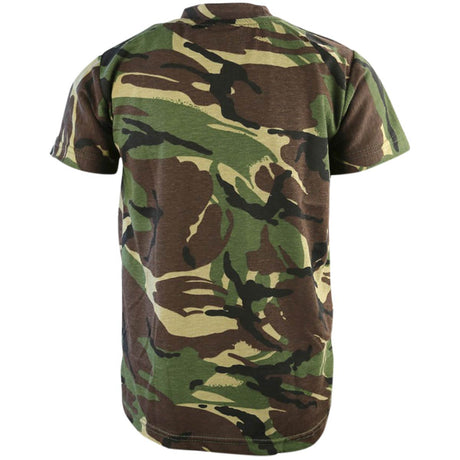 rear of kombat kids dpm camo army tshirt