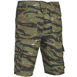 rear of military combat shorts tiger stripe