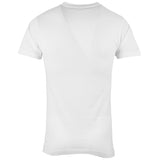 rear of white military style plain tshirt