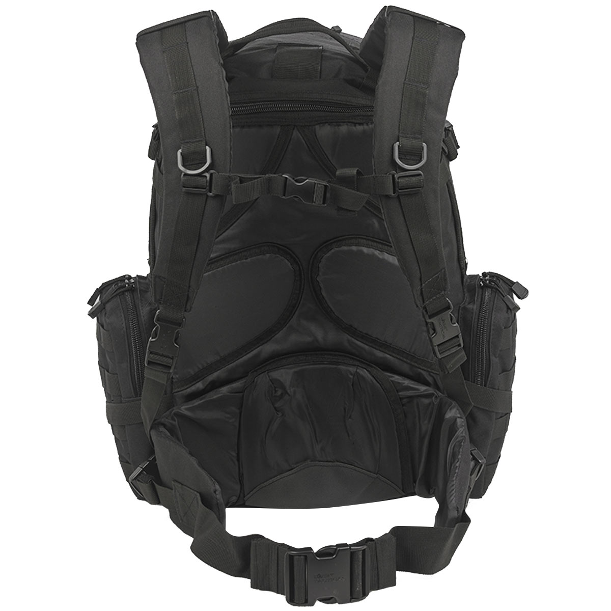 rear view of 60l black kombat viking patrol pack