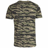 rear view of tiger stripe camouflage tshirt