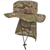 removable neck flap and toggle of mtp british army bush hat