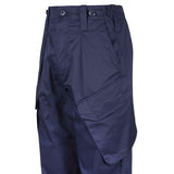 front close up royal navy blue pcs trousers