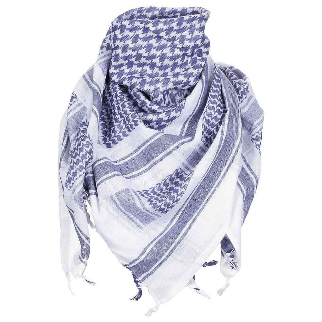 MFH Shemagh Head Scarf White/Blue - Free Delivery | Military Kit