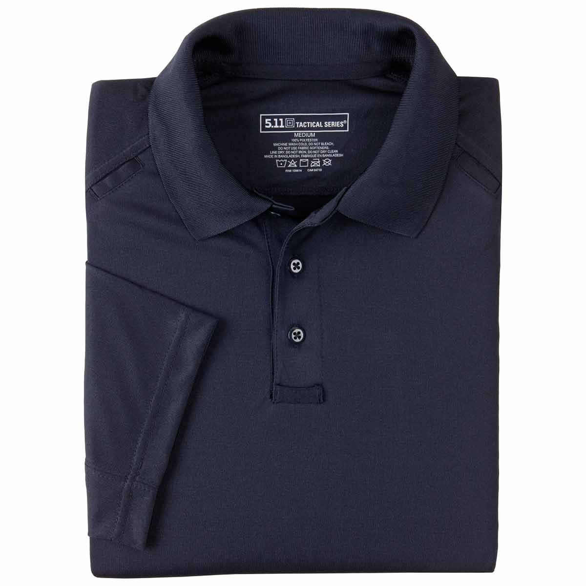 folded 5.11 tactical short sleeve polo navy