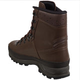 side angle of lowa mountain gtx boots brown