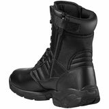 side angle of magnum panther 80 side zip boot black