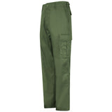 side view of mil tec bdu ranger combat trousers olive green