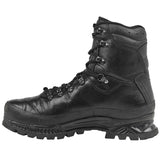 side view waterproof mountain boots black meindl