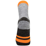 smooth toe seams merino feeet lite hike socks orange grey