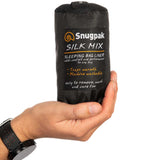 snugpak black silk liner packsize