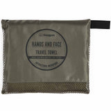 bag snugpak hands and face travel towel olive green
