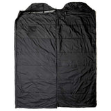 snugpak black jungle sleeping bag unzipped