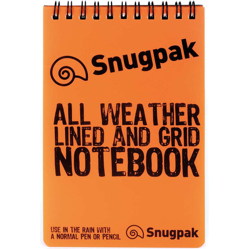 snugpak orange waterproof notebook