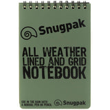 snugpak waterproof notebook olive green