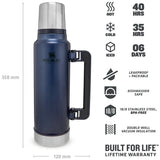specifications stanley classic vacuum bottle nightfall flask 1.4l