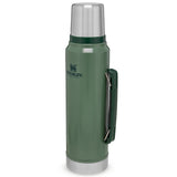 stanley classic legendary vacuum thermos flask bottle hammertone green 1l