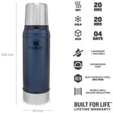 stanley classic vacuum thermos flask nightfall blue specifications 750ml