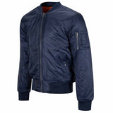 surplus raw vintage navy blue basic bomber jacket