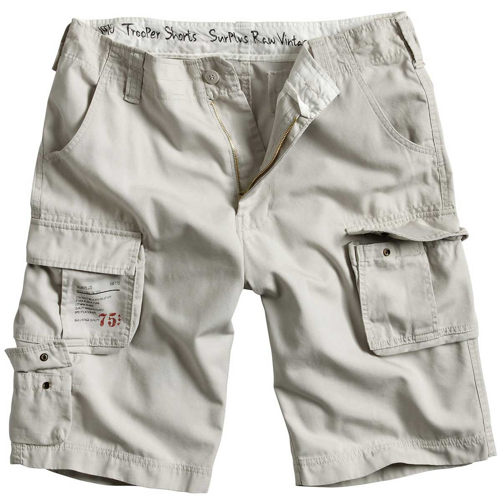 Surplus Mens Trooper Shorts Off White