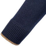 sweater jack pyke ashcombe zipknit pullover navy lambswool knitwear cuffs