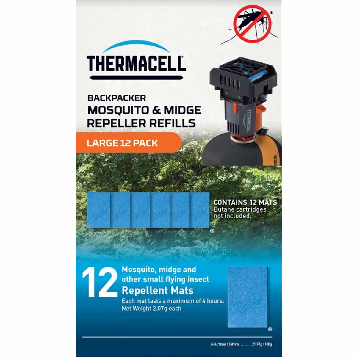thermacell backpacker repeller mat refills 12 pack