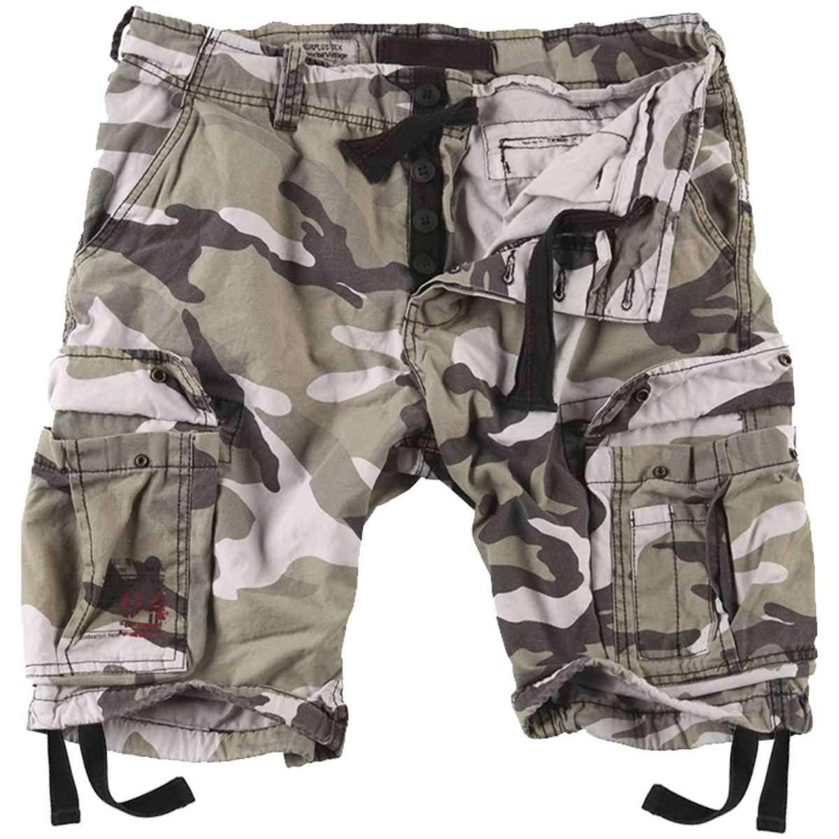 surplus airborne vintage shorts urban camo