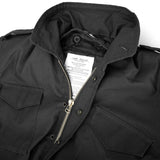 us army m65 jacket black zip and press studs
