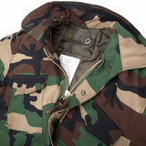 us army m65 jacket woodland camo press studs zips