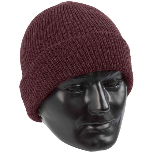 us army wool watch cap maroon