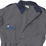 velcro closure on grey royal air force overall