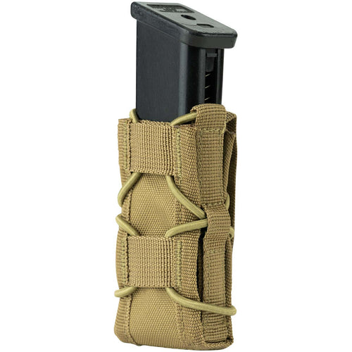 side view of viper elite pistol mag pouch coyote with mag